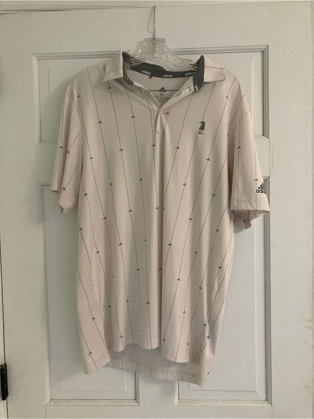 adidas Men’s Polo with Subtle Stripe Motif